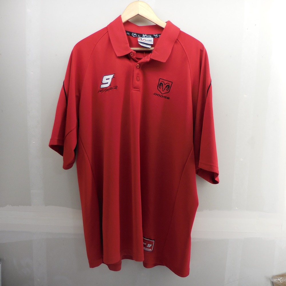 Chase Authentics Kasey Kahne Dodge NASCAR Polo Shirt Red Mens 3XL Racing Tee